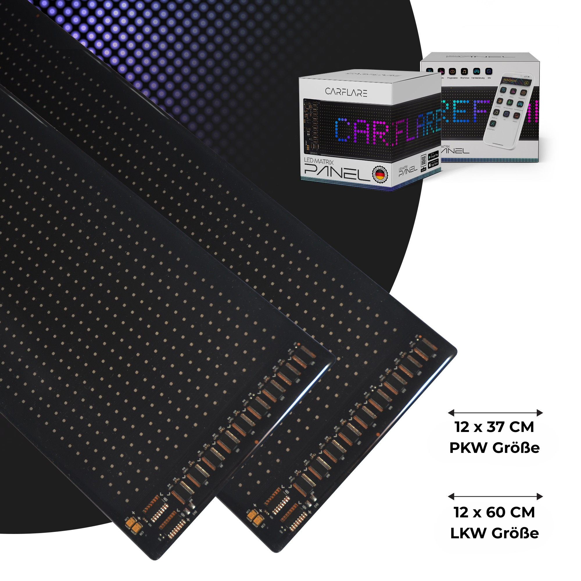 2er Set CarFlare® LED - Panel ( LKW Größe ) 12CM x 60CM