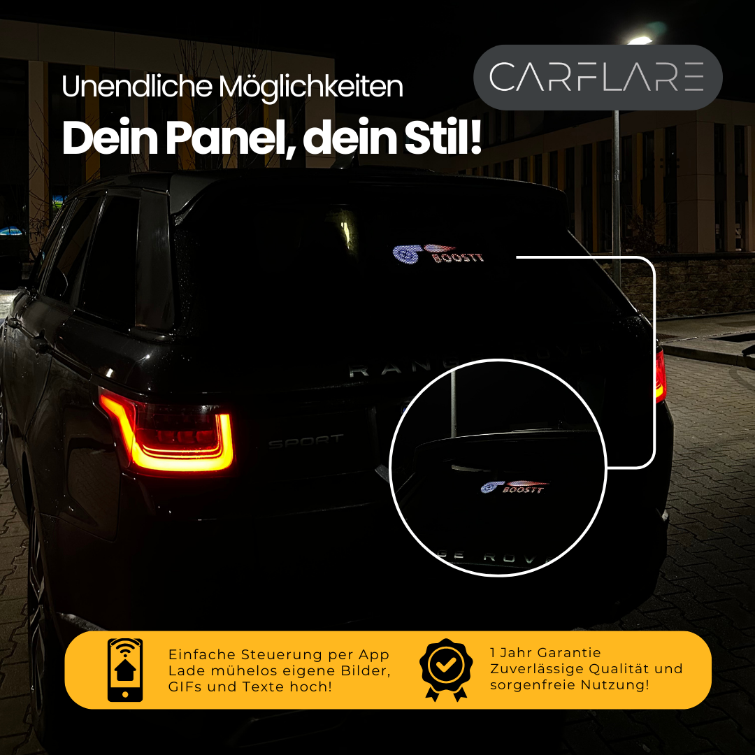 2er Set CarFlare® LED - Panel ( PKW Größe ) 12CM x 37CM