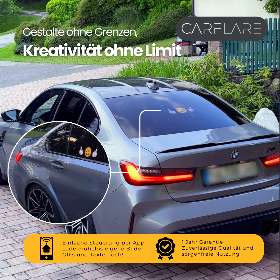 2er Set CarFlare® LED - Panel ( PKW Größe ) 12CM x 37CM